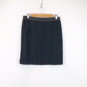 2/$30 2/$30 Amanda + Chelsea 6 Womens Black Eyelet Straight Skirt